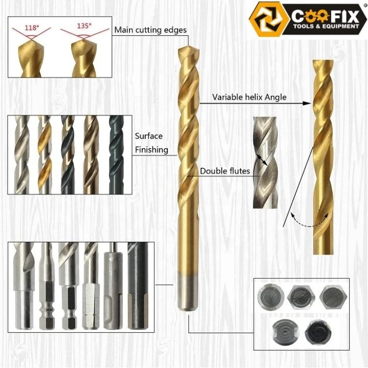 Hss Angle Titanium Drill Bits
